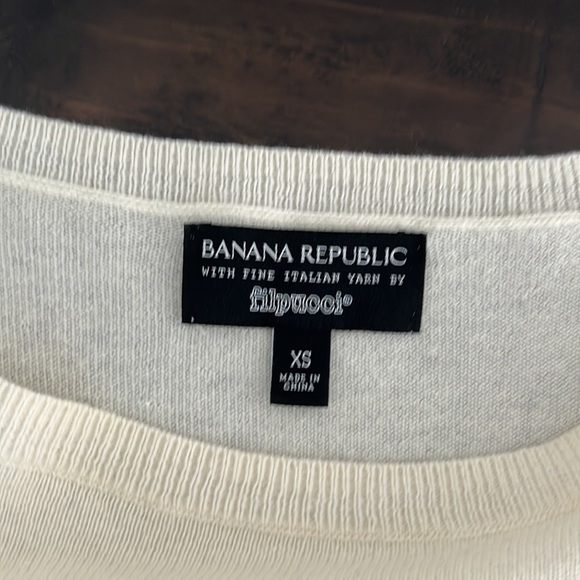 BANANA Republic Sweater Ivory Size XS - Picture 5 of 7